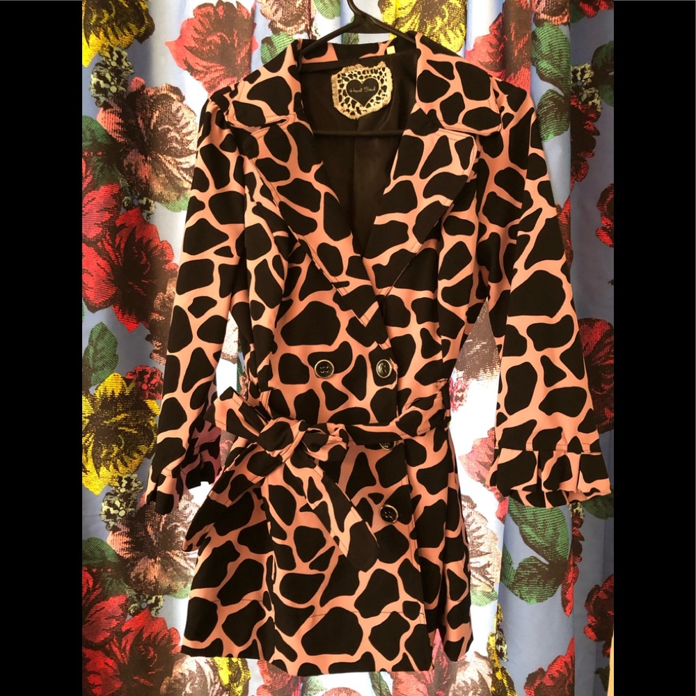 Blush/black Giraffe jacket